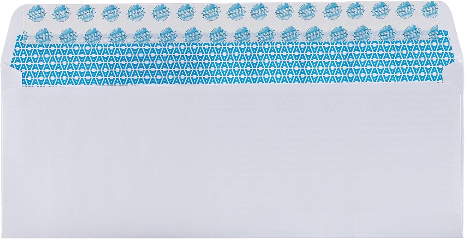 Aimoh #10 Security Self Seal Envelopes – 100 Qty |No Window, EnveGuard, 4⅛ x 9½", White, 24 LB, 100 Count (34100) 100 Ct. - Image 4
