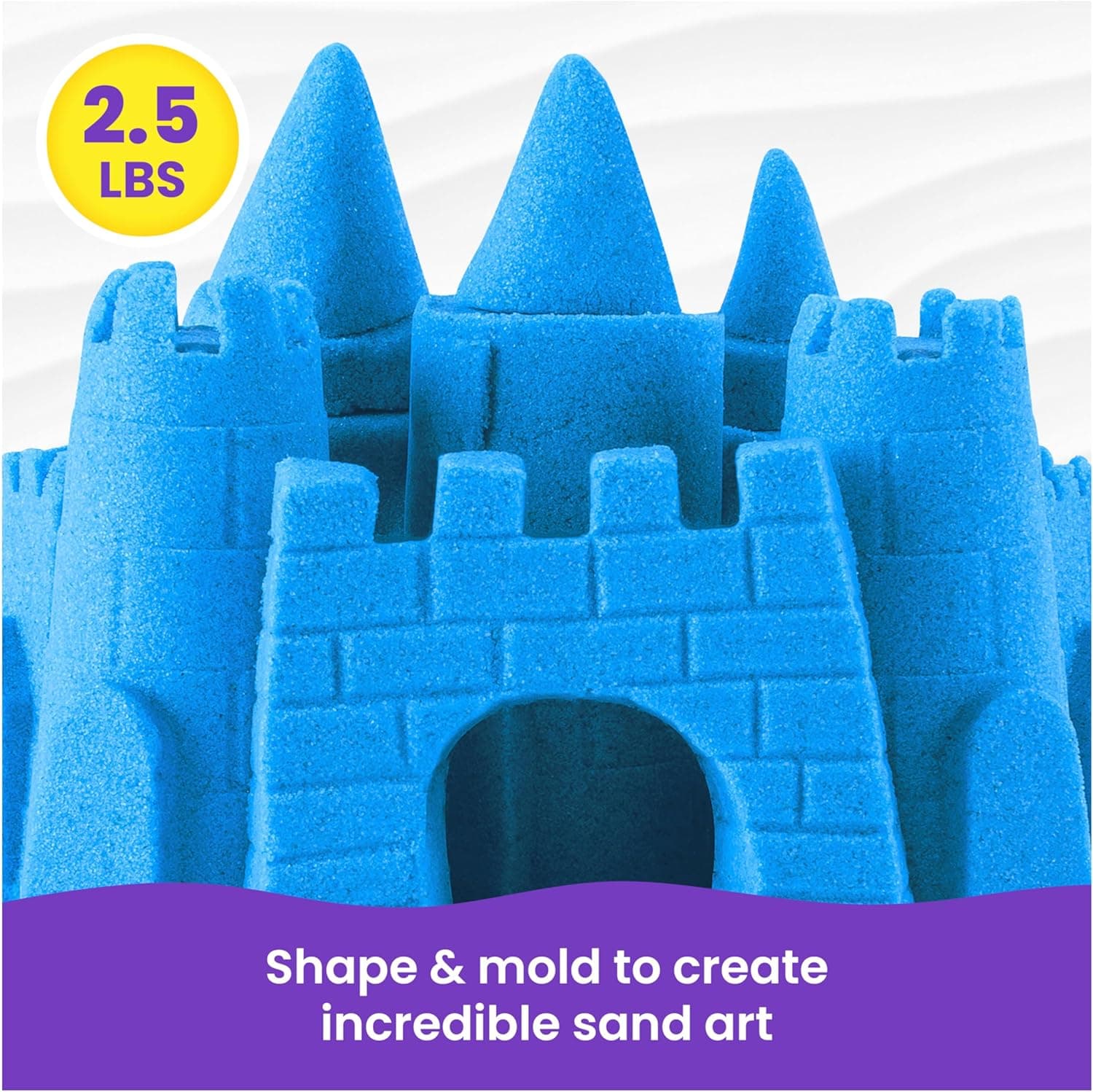Kinetic Sand, 2.5lbs Cát Chơi Màu Xanh, Độc Quyền Amazon, Túi Có Thể Đóng Lại (Bao Bì Có Thể Khác Nhau), Đồ Chơi Cảm Giác, Quà Lễ & Quà Tặng Trong Tất Cho Trẻ Em Từ 3 Tuổi Trở Lên Mới 2.5lb Màu Xanh - Image 4