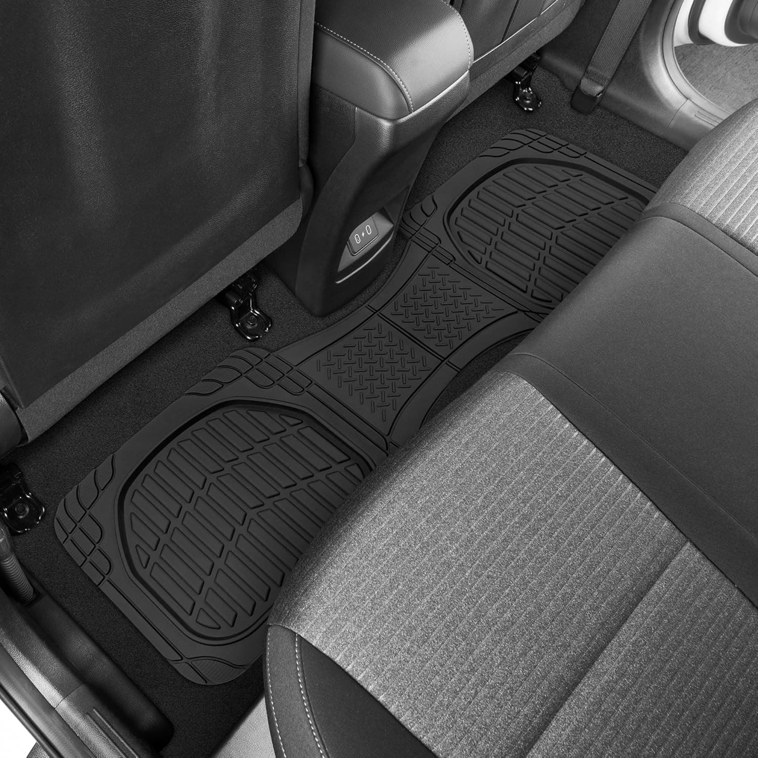 Alfombrillas Motor Trend FlexTough para Autos, Alfombrillas de Profundidad Negra para Todo Clima, Alfombrillas Automotrices Impermeables Recortables para Autos, Camiones y SUV, Juego Completo de Accesorios Universales en Negro - Image 8