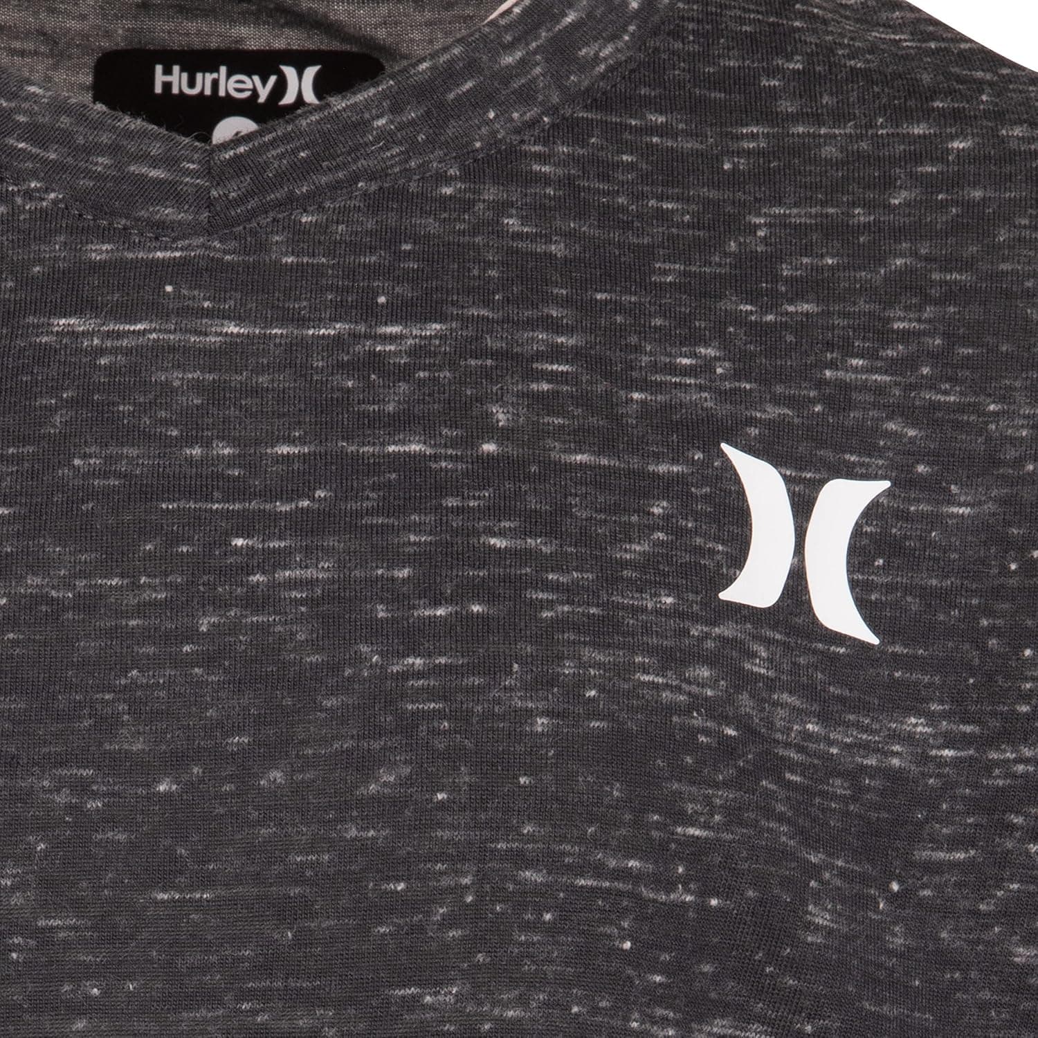 Hurley Boys Soft Basic Cloud Slub T-Shirt Small Carbon V-neck - Image 7