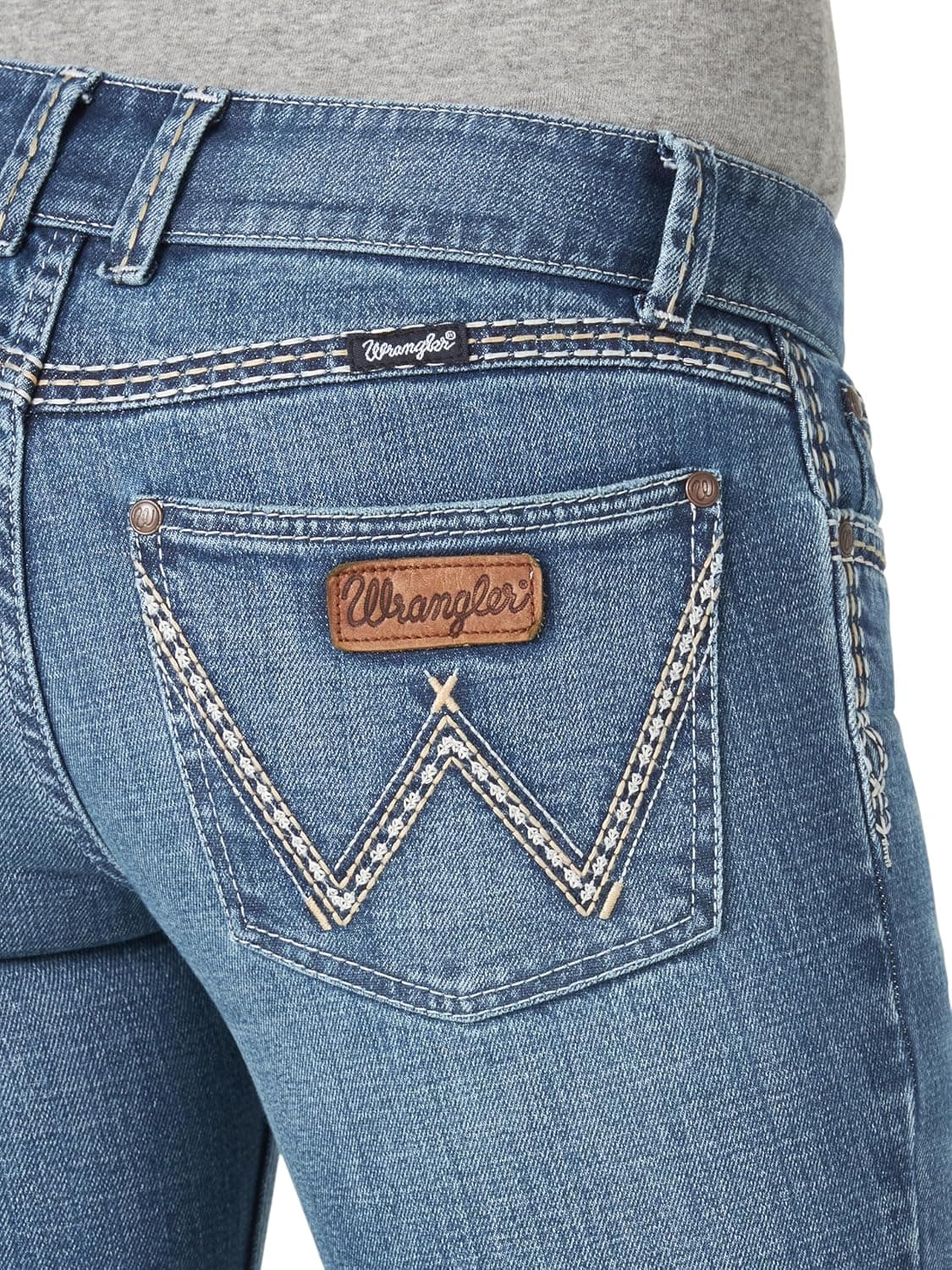 Wrangler Ladies Retro Sadie Boot Cut Jeans 7-34 Tiffany - Image 6