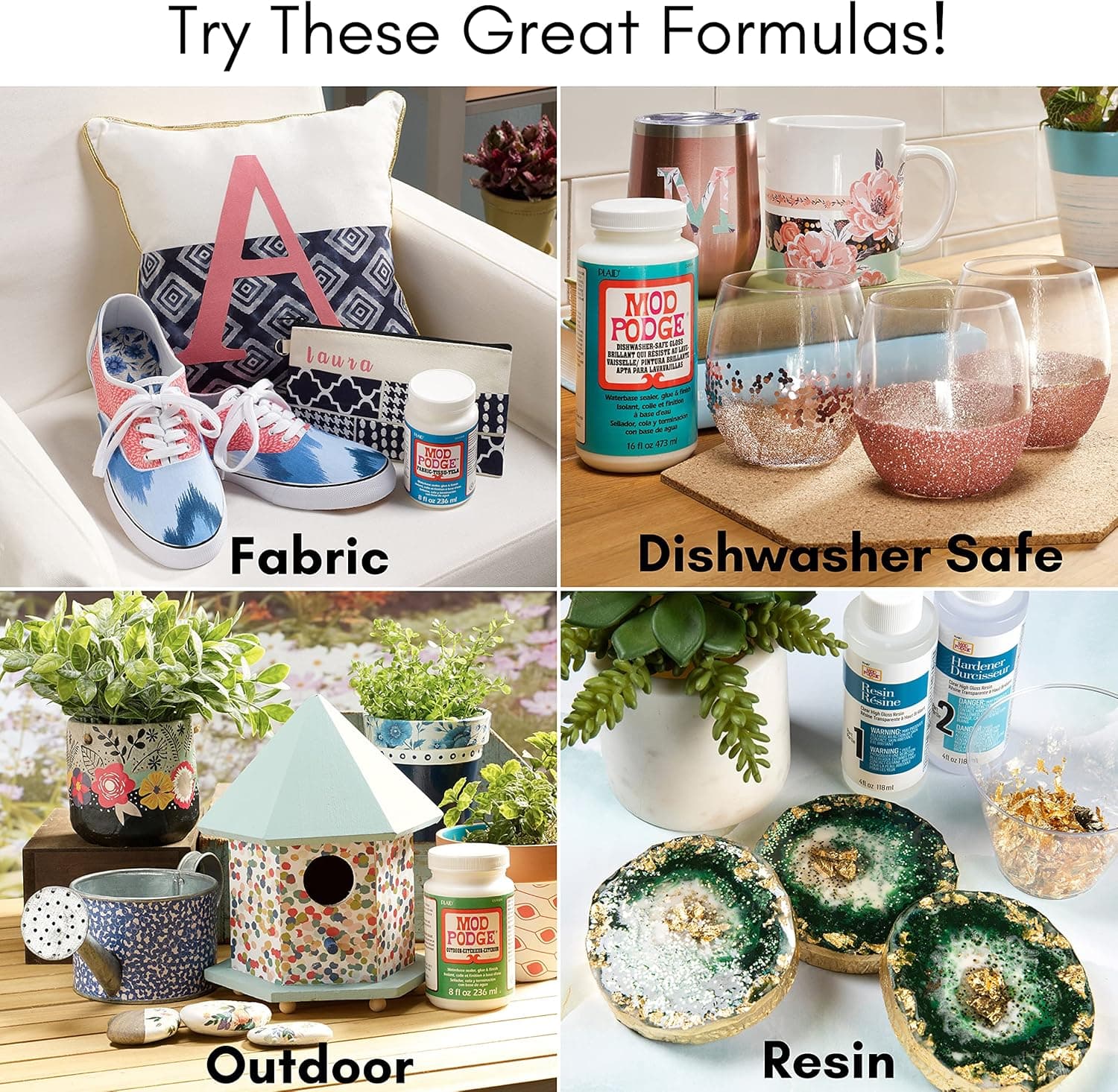 Mod Podge Gloss Sealer, Glue & Finish: All-in-One Craft Solution- Quick Dry, Easy Clean, for Wood, Paper, Fabric & More. Non-Toxic - Craft with Confidence, Made in USA, 16 oz., Pack of 1 - Image 4