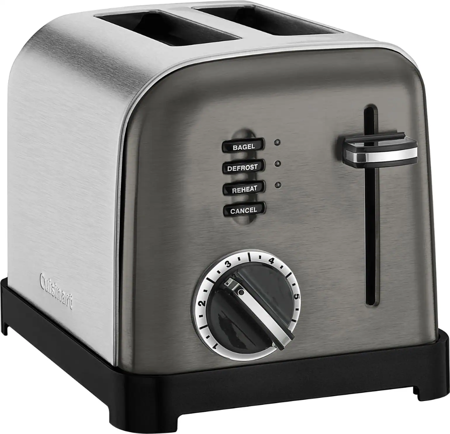 Cuisinart - Classic 2-Slice Wide-Slot Toaster - Black/Stainless Steel