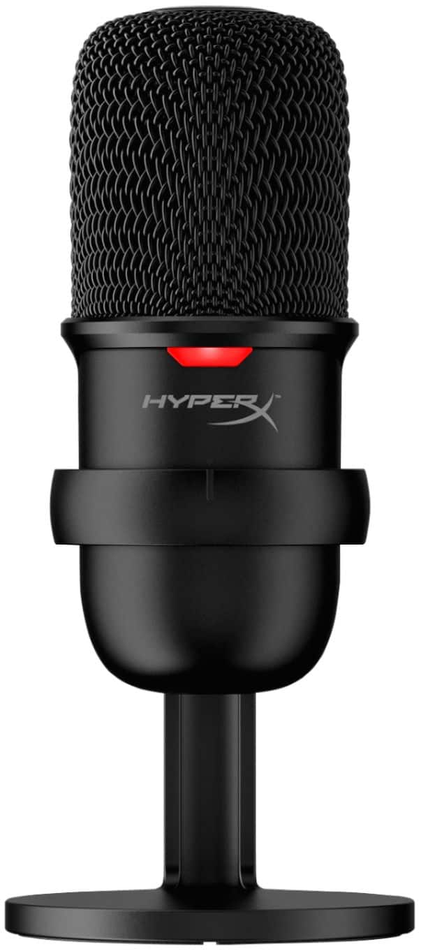 HyperX - SoloCast Wired Cardioid USB Condenser Gaming Microphone - Black