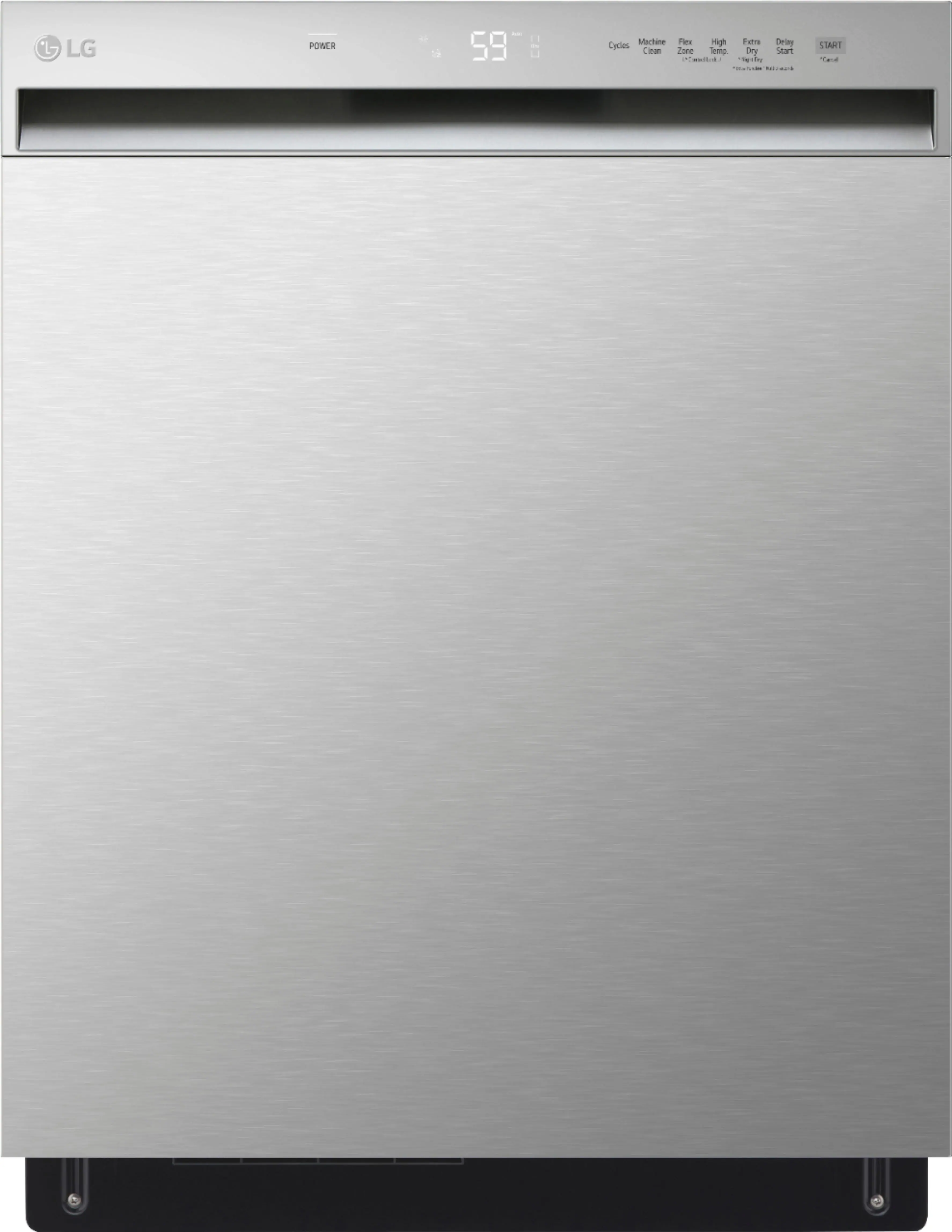LG - 24" Front Control Built-In Tub Dishwasher with QuadWash and 50 dba - Stainless Steel