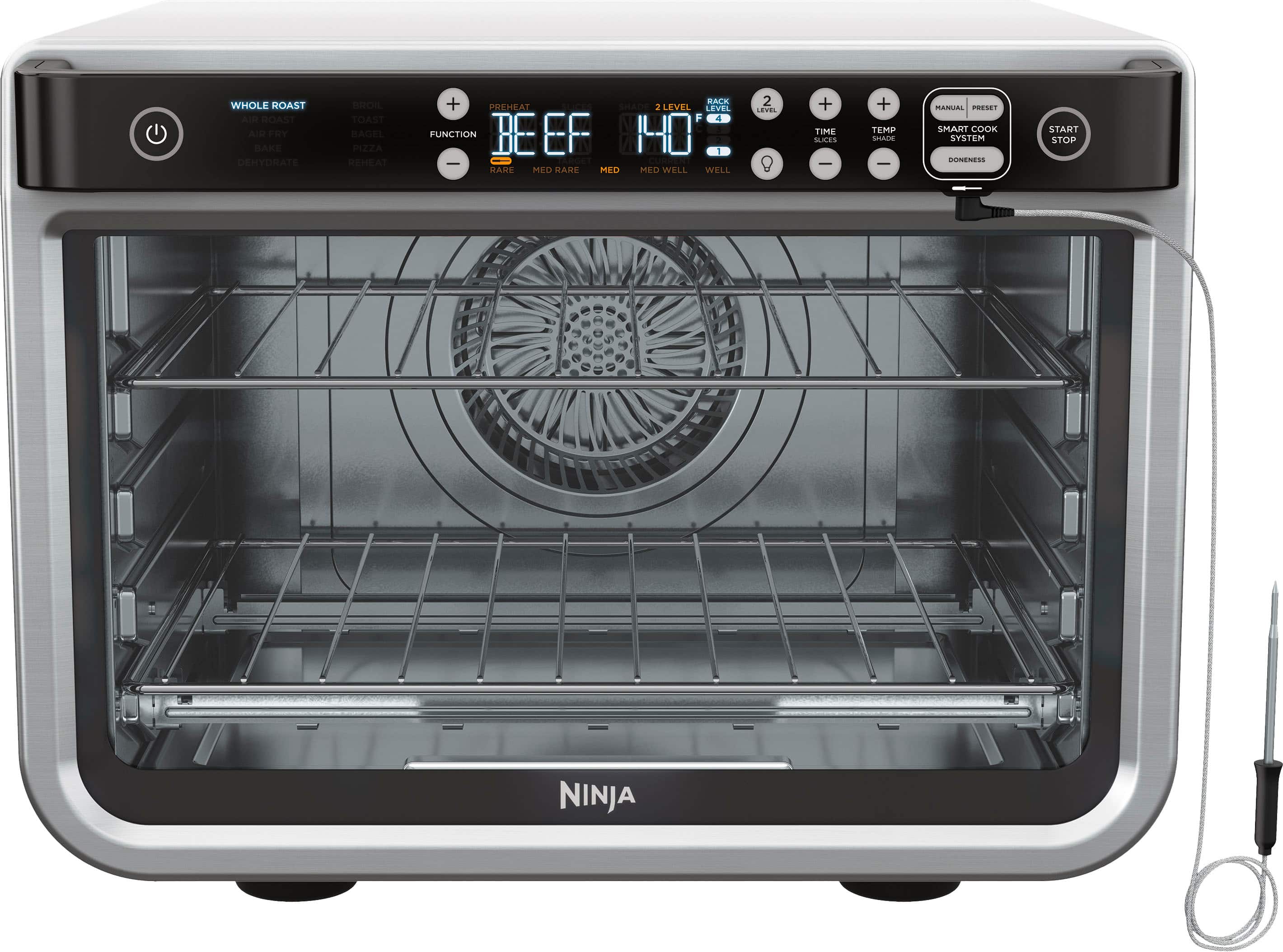 Ninja - Refurbished Excellent - Foodi 10-in-1 Smart XL Air Fry Oven, Countertop Convection Oven with Dehydrate & Reheat Capability - Stainless Silver