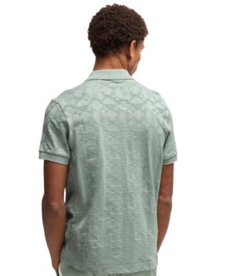 Men's Jacquard Circle Polo Shirt - Image 3