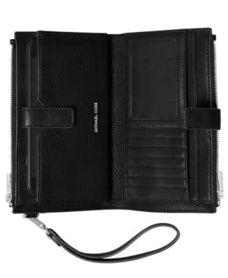 Adele Double-Zip Pebble Leather Phone Wristlet - Image 2