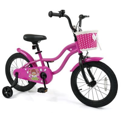 Slickblue Kids Ride On Bike With Training Wheels Beginner Toddler Bicycle
