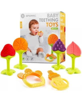Sperric Baby Teether Toys For Babies 0 6 Months Newborn Infant Baby Teethers Freezer Safe Silicone Baby Teether Toys Frozen Teething Toys For Babies 0