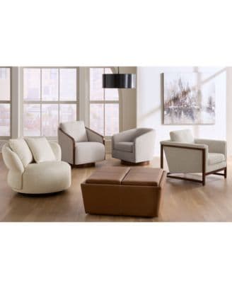 Fabric Leather Accent Chairs Collection Created For Macys