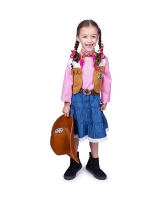 Dress Up America Western Cowgirl Dress Costume Set Kids Girls
