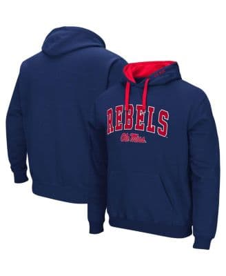 Men's Navy Ole Miss Rebels Big and Tall Arch and Logo 2.0 Pullover Hoodie
