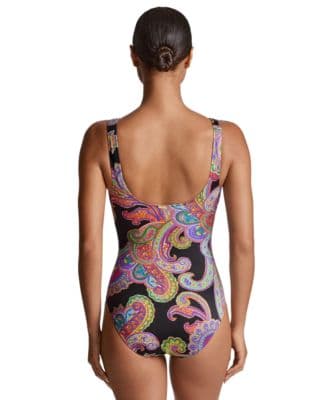 Women's Paisley-Print Ruched One-Piece Swimsuit - Image 2