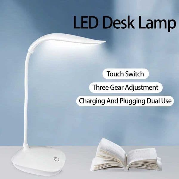 LED Reading Desk Lamp Portable Desk Lamp USB Charging Desk Lamp Touch Dimming Learning Eye Protection Lamp Room Office Lighting Z250422