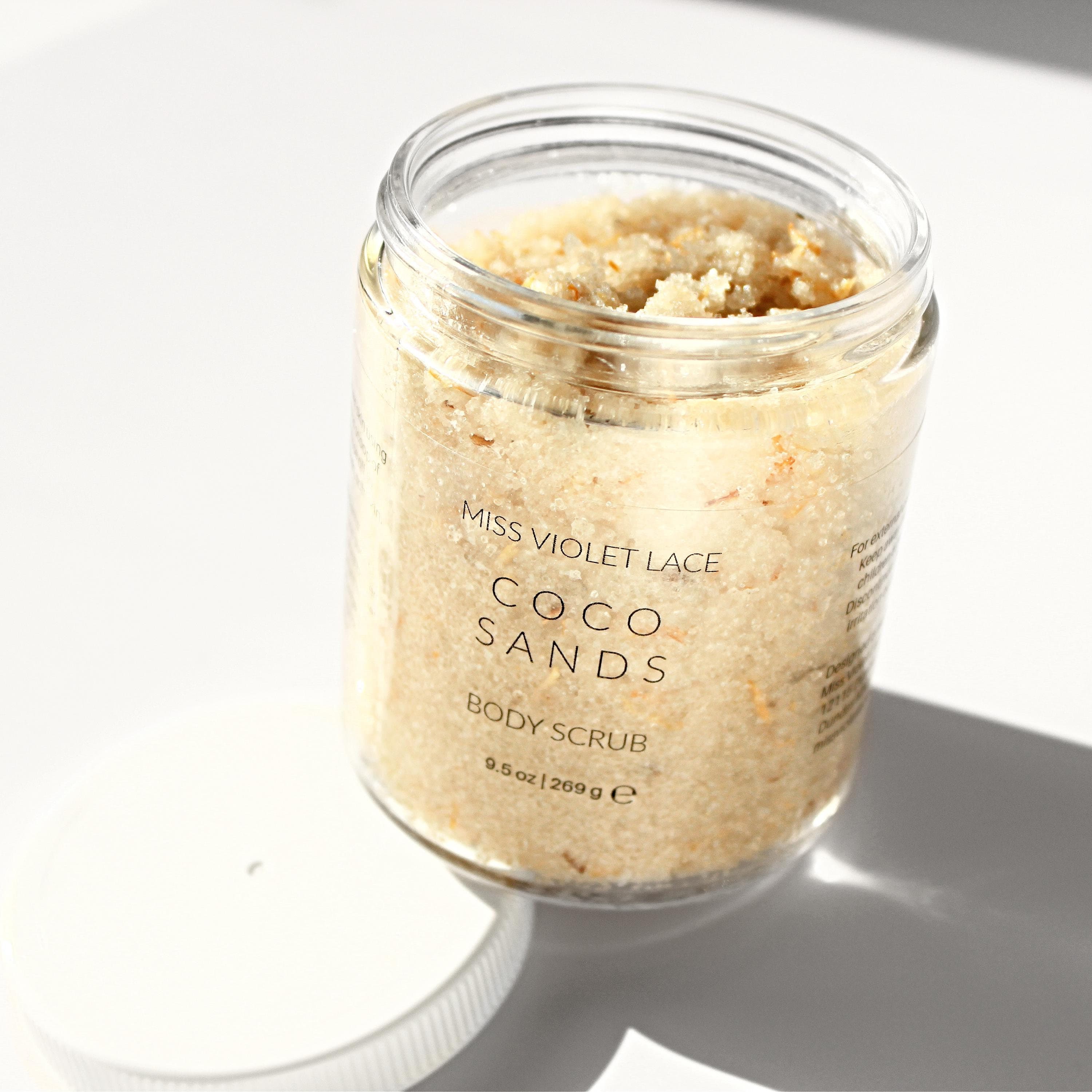 Coconut Body Scrub, Sugar Beachy Scrub, Natural Body Vegan Scrub - 100% Cruelty-Free