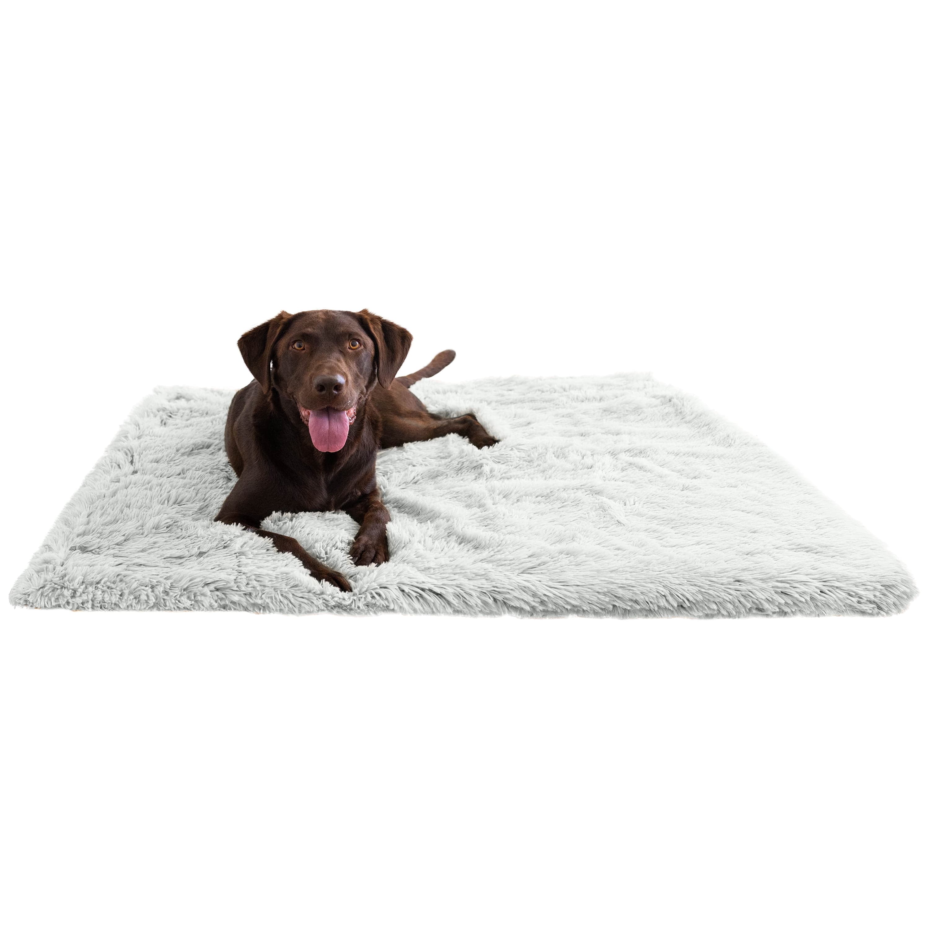 Best Friends by Sheri Calming Shag Dog Blanket – Ultra Soft Faux Fur Pet Throw, Anxiety-Relief, Lightweight Warm Bed Cover for Dogs and Cats, Machine Washable, Frost Gray, 40" x 50"