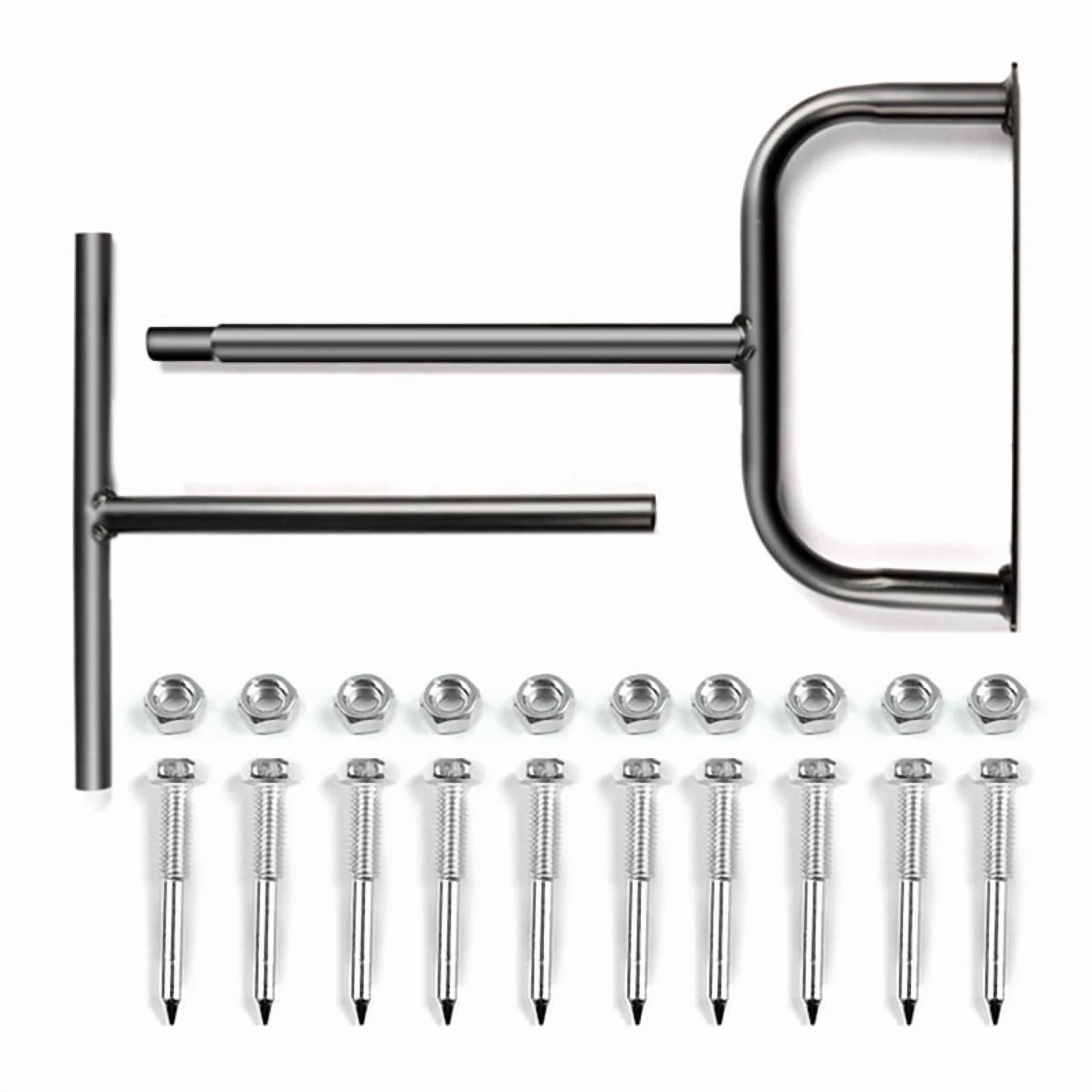 Lawn Aerator Spike Metal Manual Dethatching Soil Aerating LawnPre-Grass Aerator Garden Tools,1 * Garden Tools(Shipping in disassembled, requires assembly before use.),Black