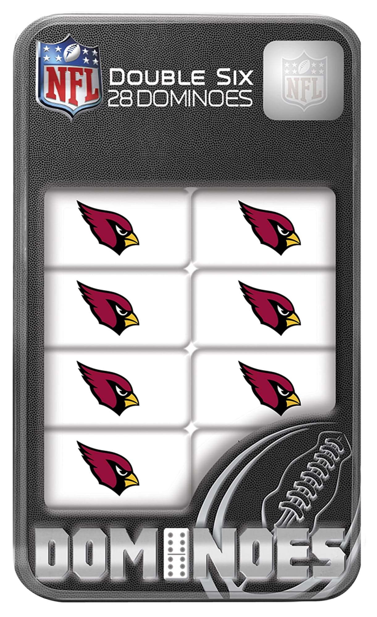 MasterPieces Officially Licensed NFL Arizona Cardinals 28 Piece Dominoes Game for Adults