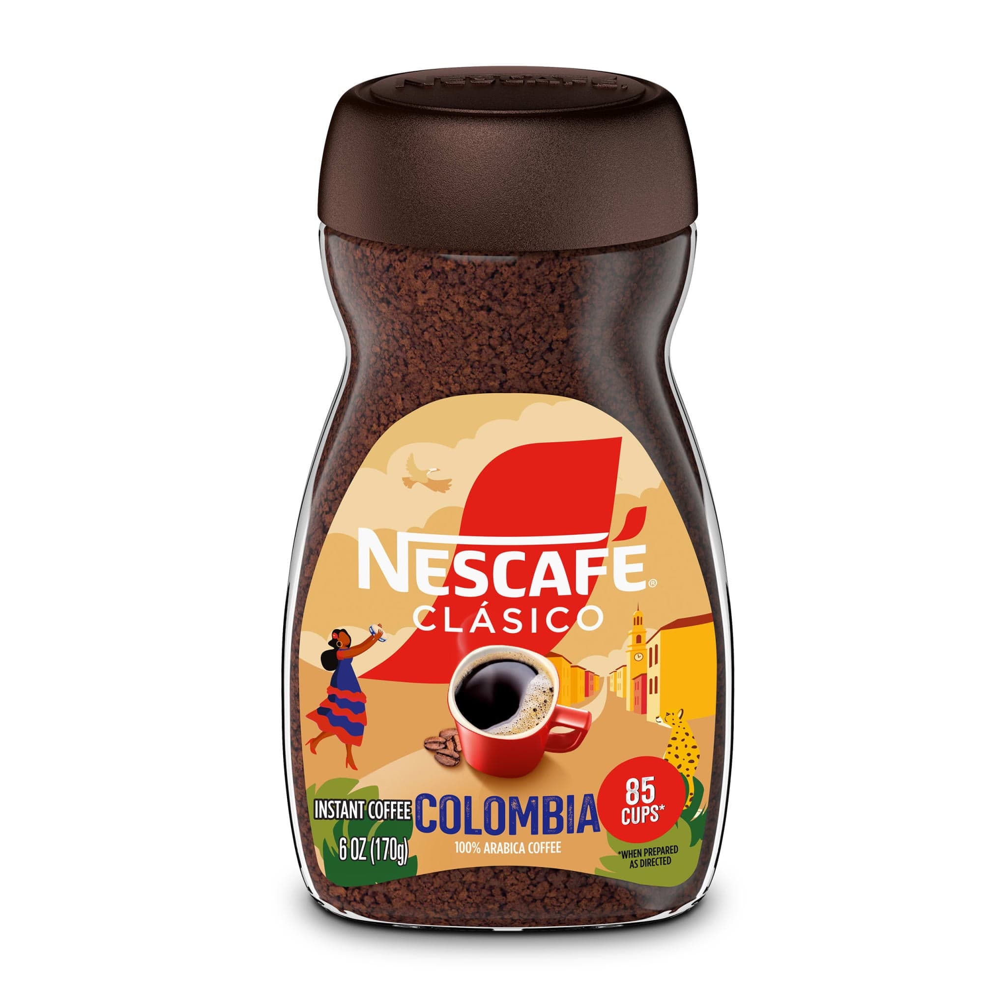 NESCAFÉ CLÁSICO Colombia, Medium Roast, Instant Coffee, 6 oz, 1 Jar