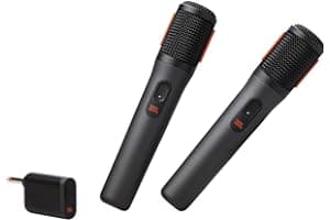 JBL PartyBox Wireless Mic - 2X Digital Wireless Microphones, Rechargeable Battery (20hrs - 700mAh), Clear Voice, Crisp Sound,