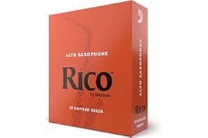 D’Addario Woodwinds, Rico Saxophone Reeds, Alto Sax, RJA1025, Strength 2.5, 10-Pack
