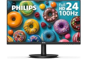 Philips New 24 inch Frameless Full HD (1920 x 1080) 100Hz Monitor, VESA, HDMI x1, VGA Port x1, Eye Care, 4 Year Advance Repla