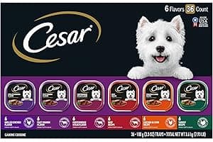 Cesar Wet Dog Food Classic Loaf in Sauce Grilled Chicken, Filet Mignon, Porterhouse Steak, Beef, Chicken & Liver and Turkey V