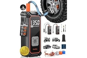 OlarHike Cordless Tire Inflator Portable Air Compressor, 150PSI Dual Power - 5400 mAh & 12V DC, Air Pump for Car Tires, Bike,
