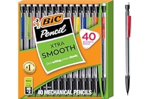 BIC Xtra Smooth Mechanical Pencil with 0.7 mm Medium Point, Refillable and Retractable, 40-Count Pack
