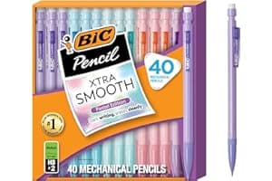 BIC Xtra Smooth Mechanical Pencil with Erasers, 0.7 mm Point, Refillable, 40-Count Pack