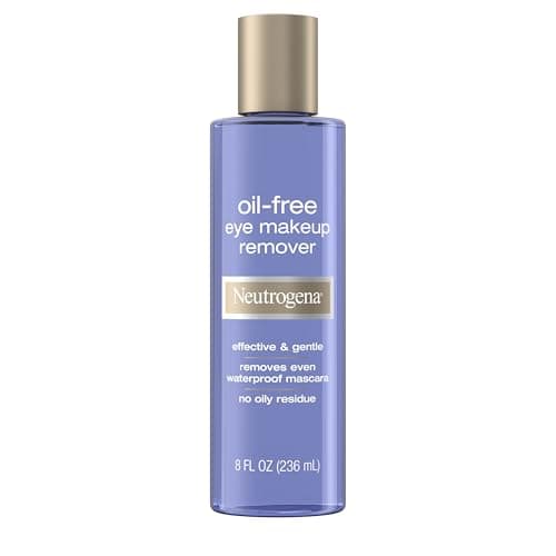 Neutrogena Gentle Oil-Free Eye Makeup Remover & Cleanser for Sensitive Eyes, Non-Greasy Makeup Remover, Waterproof Mascara Remover, Dermatologist & Ophthalmologist Tested, 8 fl. oz