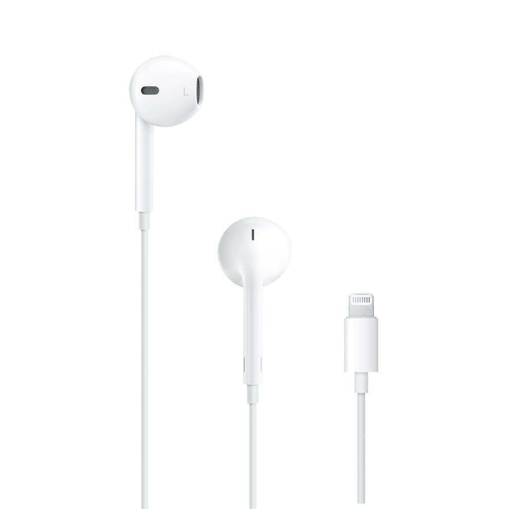 Apple EarPods Headphones with Lightning Connector, Wired Ear Buds for iPhone with Built-in Remote to Control Music, Phone Calls, and Volume One Size Lightning