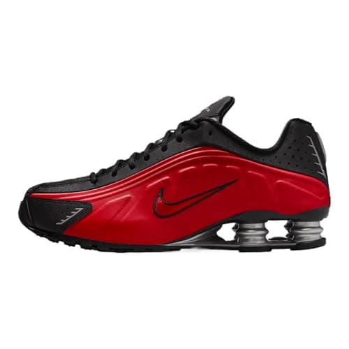 Nike Shox R4 Men's Shoes (HQ1988-600, University Red/Black/Metallic Silver/University Red) Size 10.5
