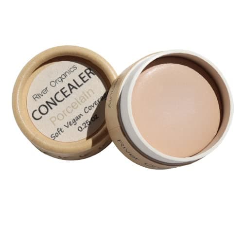 Zero-Waste Concealer | Gentle Sensitive Skin Toxic-Free Formula | Vegan & Eco-friendly Compostable Jar | Under-eye and Uneven Skin-tone coverage (Porcelain) 0.25 oz