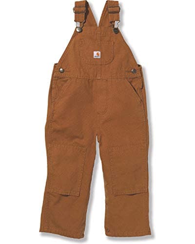 Carhartt Baby Boys' Canvas Bib Overalls, Carhartt Brown, 2T Toddler
