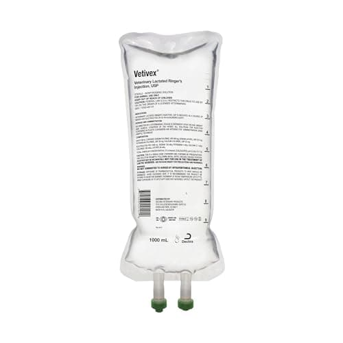 Vetivex® Lactated Ringer’s Solution Injection, USP 1000 mL Bag for Dogs, Cats & Horses