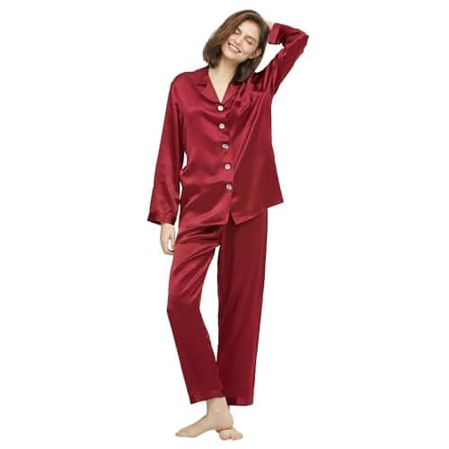 LilySilk Silk Pajama Set for Women 100% Real Mulberry Silk Sleepwear
