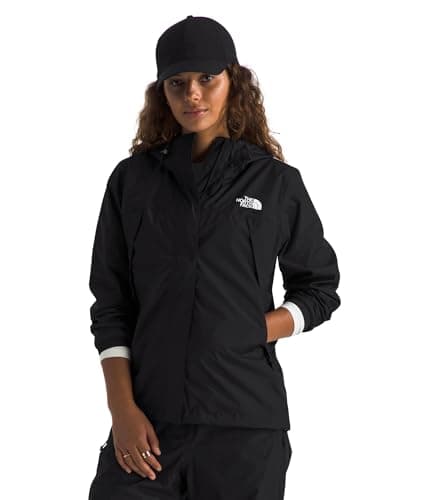THE NORTH FACE Women's Antora Waterproof Jacket (Standard & Big Size) | Windproof & Water Repellent Rain Coat, Adjustable 3-Piece Hood, TNF Black, X-Large