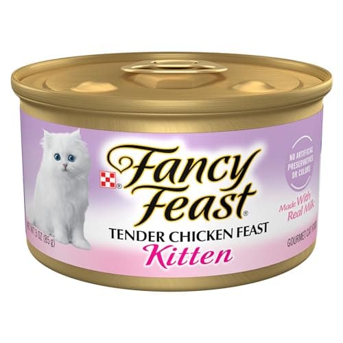 Purina Fancy Feast Kitten Tender Chicken Feast Wet Kitten Food Pate - (Pack of 24) 3 oz. Cans