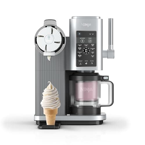 Ninja Swirl by CREAMi Ice Cream and Soft Serve Maker, Sorbet, Milkshake, Frozen Yogurt, Low Calories Program & More, 13-in-1, Soft Serve Handle, (2) CREAMi Swirl 16oz Pints, For Kids & ALL ages, NC701
