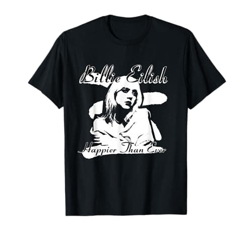 Official Billie Eilish Happier Than Ever Black T-Shirt