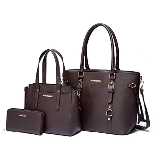 Montana West 3PCS Purses for Women Tote Bag and Wallet Set Shoulder Satchel Crossbody Bags Leather Handbag for Gift Travel Casual Work MWC3-C032WCF