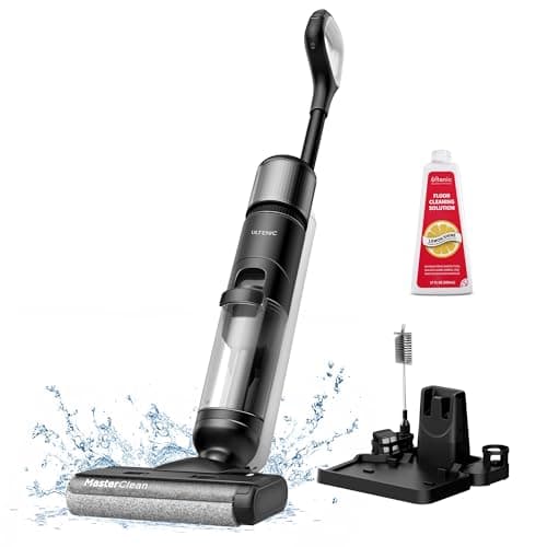 Ultenic Wet Dry Vacuum Cleaner, Cordless Vacuum Mop Combo with Self-Cleaning, 50min Runtime, Smart Mess Detection, Edge Cleaning, LED Display, 3-in-1 Floor Cleaner Machine for Hard Floor, AC1 Elite