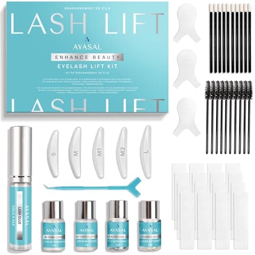 AYASAL Korean Lash Lift Kit: Thio-Free Eyelash Perm Formula for Safe & Long-Lasting Natural Curl - Self Lash Lifting DIY Set for Salon-Quality Results at Home