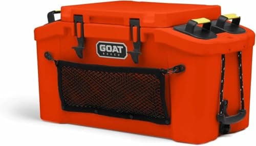 GOAT BOXCO HUB 50 System - Camping Cooler for Men & Women - Perfect for Hunting Essentials, Fishing Gear & Survival Gear - Small Cooler Picnic Basket for Road Trips & Hiking (Desert Orange)