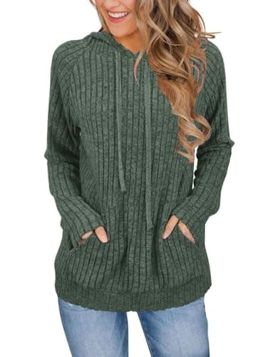 JomeDesign Womens Fall Fashion 2025 Long Sleeve Hoodie Pullover Sweashirts Dressy Casual Green