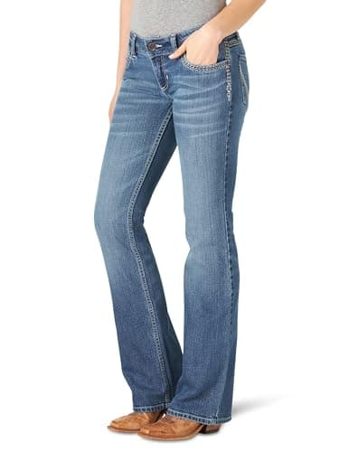 Wrangler Women's Retro Sadie Low Rise Stretch Boot Cut Jean, Tiffany, 7-34