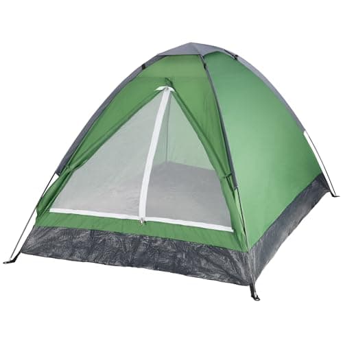 117 Person Camping Tent with Rain Fly and Carrying Bag - Lightweight Outdoor Pop Up Tents for Camping Essentials, Music Festivals, Backpacking, Hiking, or Beach Shelter by Wakeman Outdoors