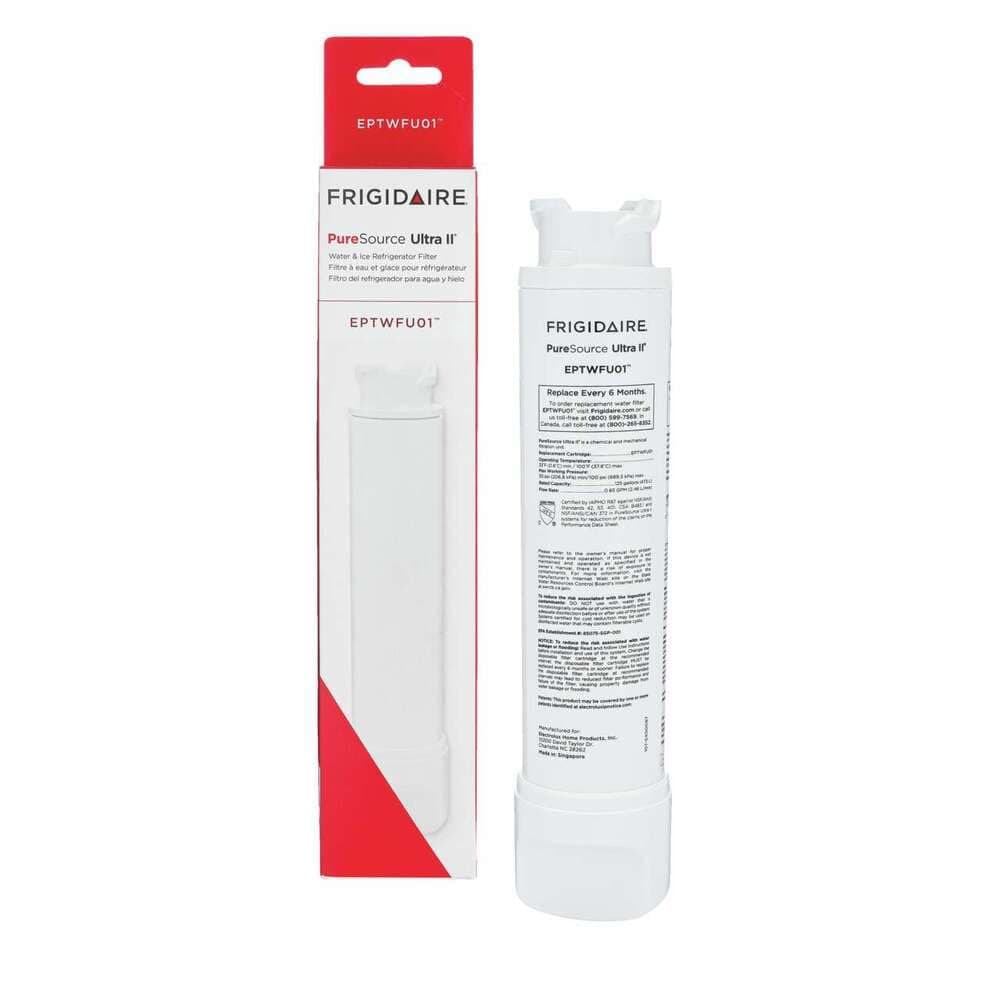 FRIGIDAIRE EPTWFU01 PureSource Ultra II Refrigerator Water Filter, 1 Count, White 1 Pack